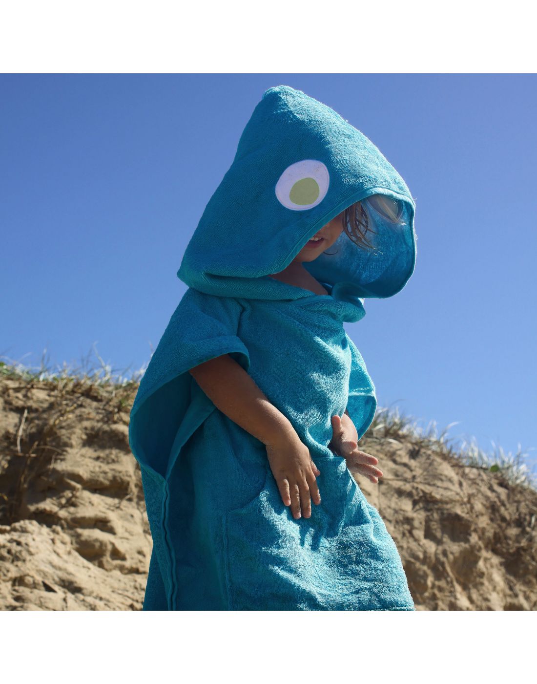 Παιδικό Μπουρνούζι Παραλίας SunnyLife Shark Tribe Deep Blue | LAPIN KIDS
