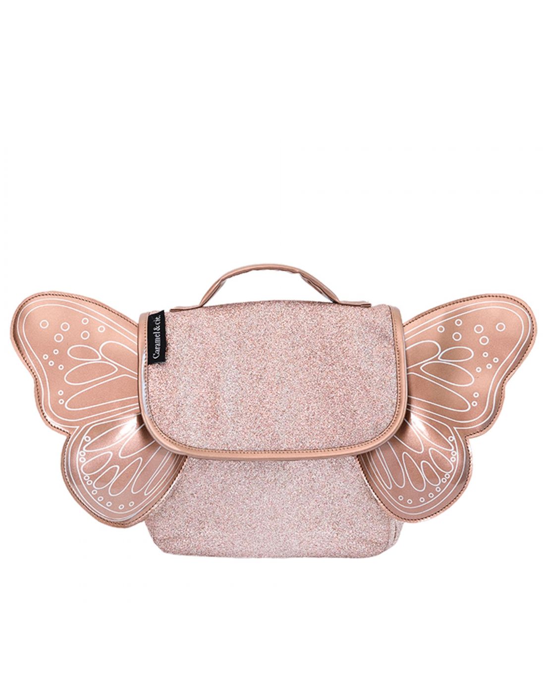 Σχολική Τσάντα Mini Butterfly Copper Glitter Caramel, Caramel & Cie,  BR75788 | LapinKids.com | LAPIN KIDS