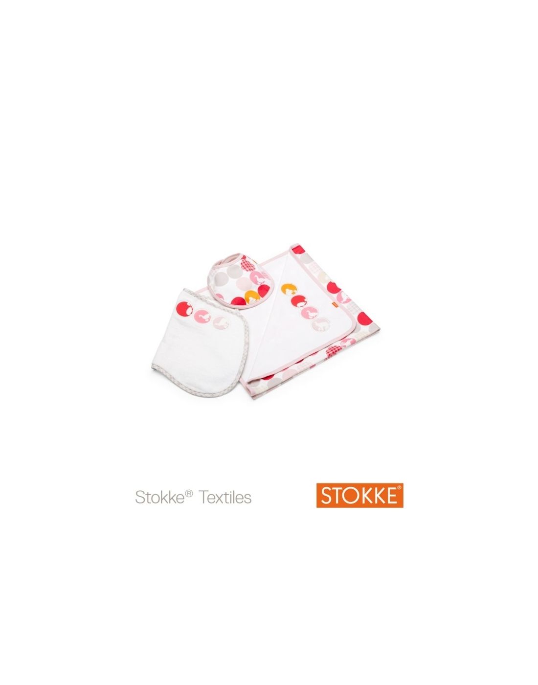 Κουβέρτα+ Σαλιάρα+ Λαβέτα Stokke Silhouette Pink | LAPIN KIDS