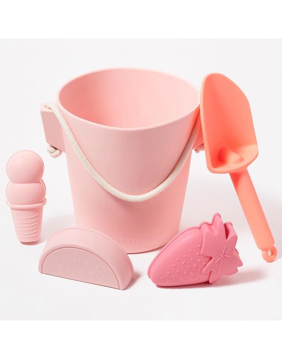 Sunny Life Silicone Bucket & Spade Set
 Pink