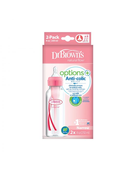 Dr.Brown's Baby Bottle Options+250ml PinkSet 2