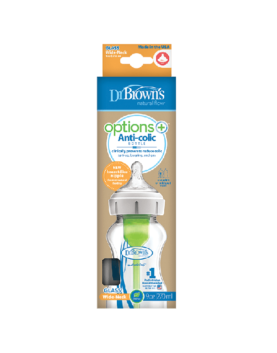 Dr.Brown's Baby Bottle Glass Options+270ml