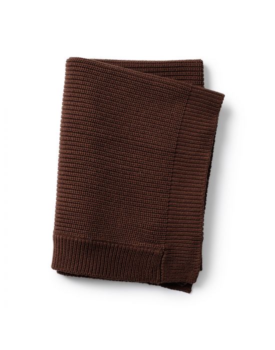 Elodie Details Baby Wool Knitted Blanket Chocolate